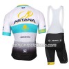 Conjunto Maillot + Culotte Corto con tirantes 2017 Astana Pro Team N002